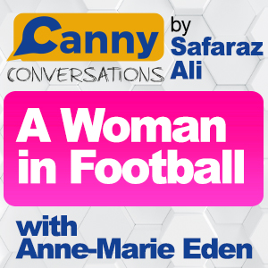 A woman in football